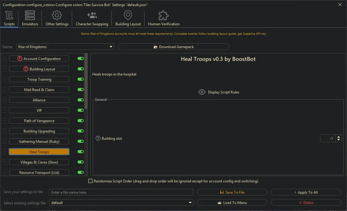 Rise of Kingdoms Bot - Heal Troops