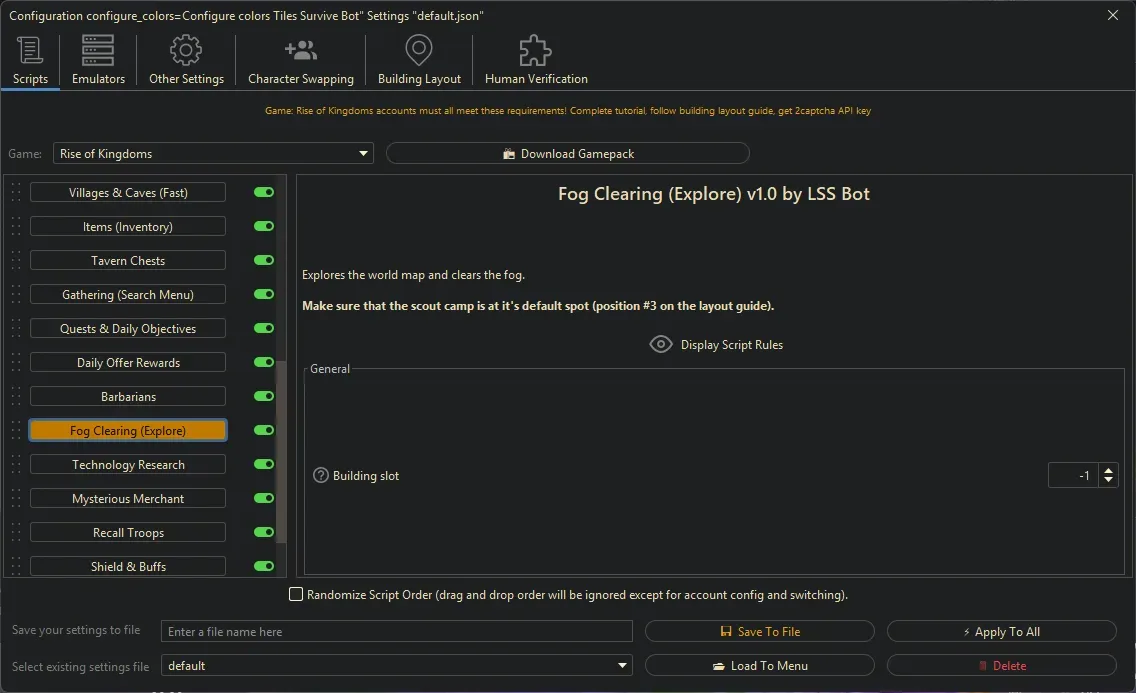 Rise of Kingdoms Bot - Fog Clearing (Explore)