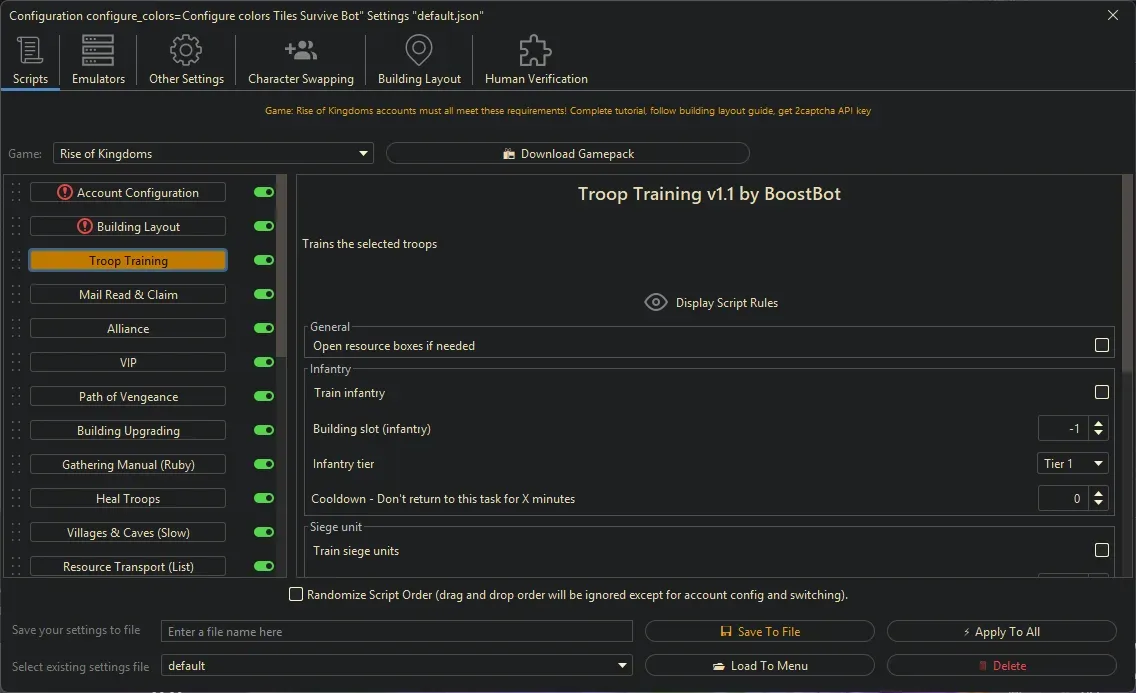 Rise of Kingdoms Bot - Troop Training
